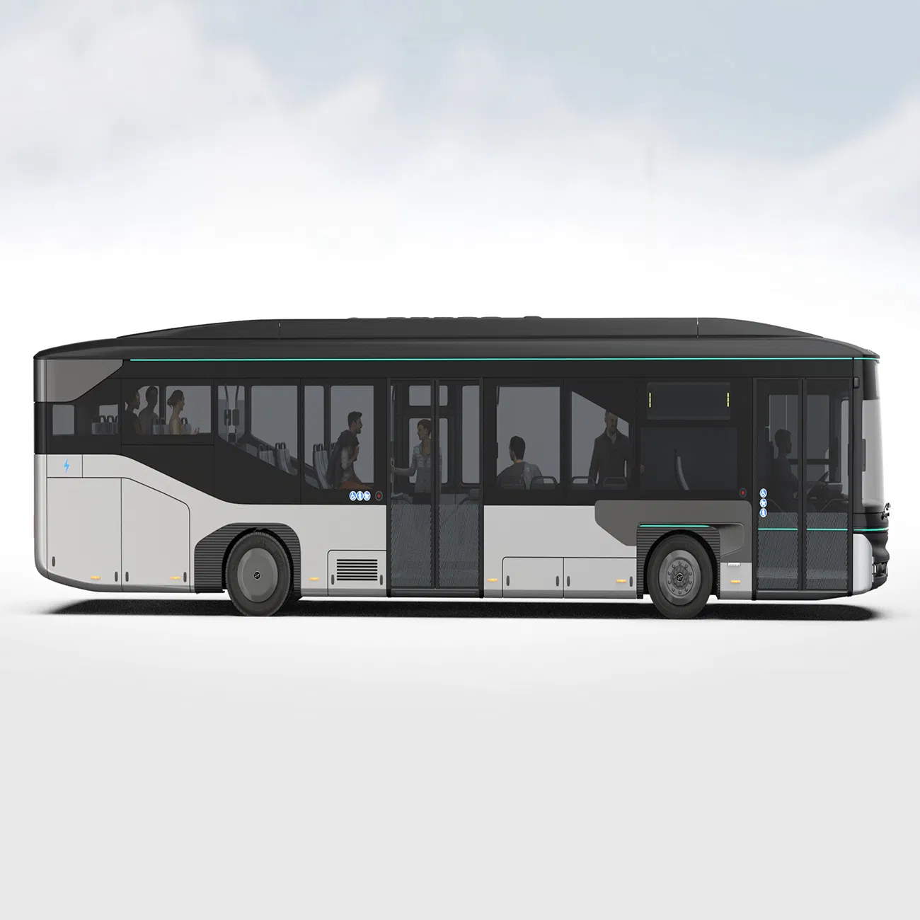 China Factory 8-9m 20-30 Seats New Energy Electric City Bus Electric Power Long Public Passenger Transport City Bus Low Entry City Bus Low Floor Bus