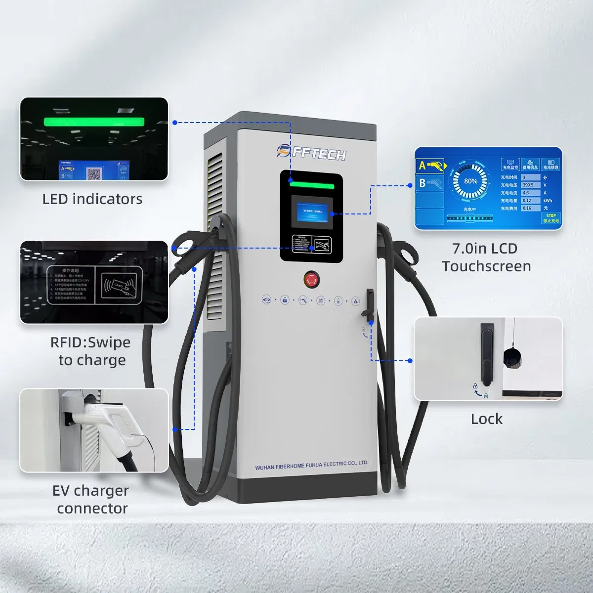 for Byd 5m Cable Length 40K-400kw DC Fast Charging Station
