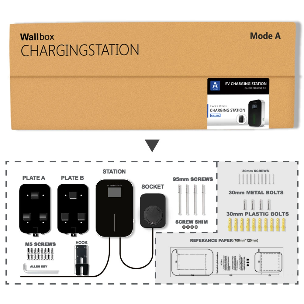 Electric Vehicle Charging Unit with Type 2 Socket 3.5kw