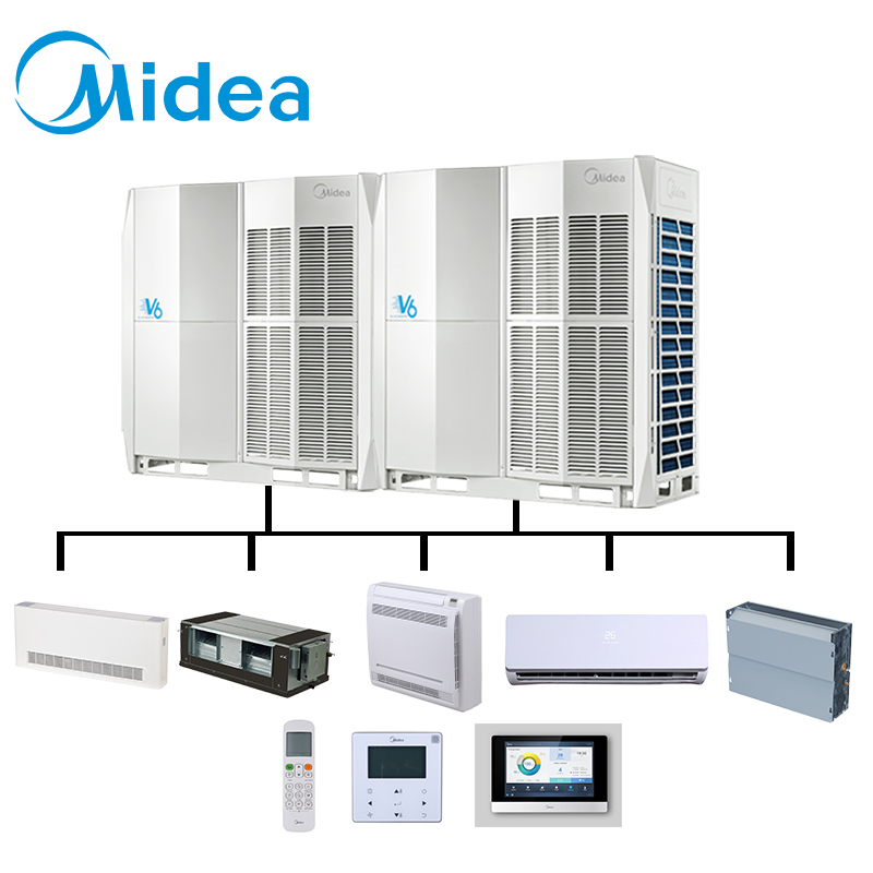 Midea Aircon Automatic Refrigerant Detecting/Charging/Recycling 123kw HVAC System Vrf Vrv Multi Split Air Conditioning Unit