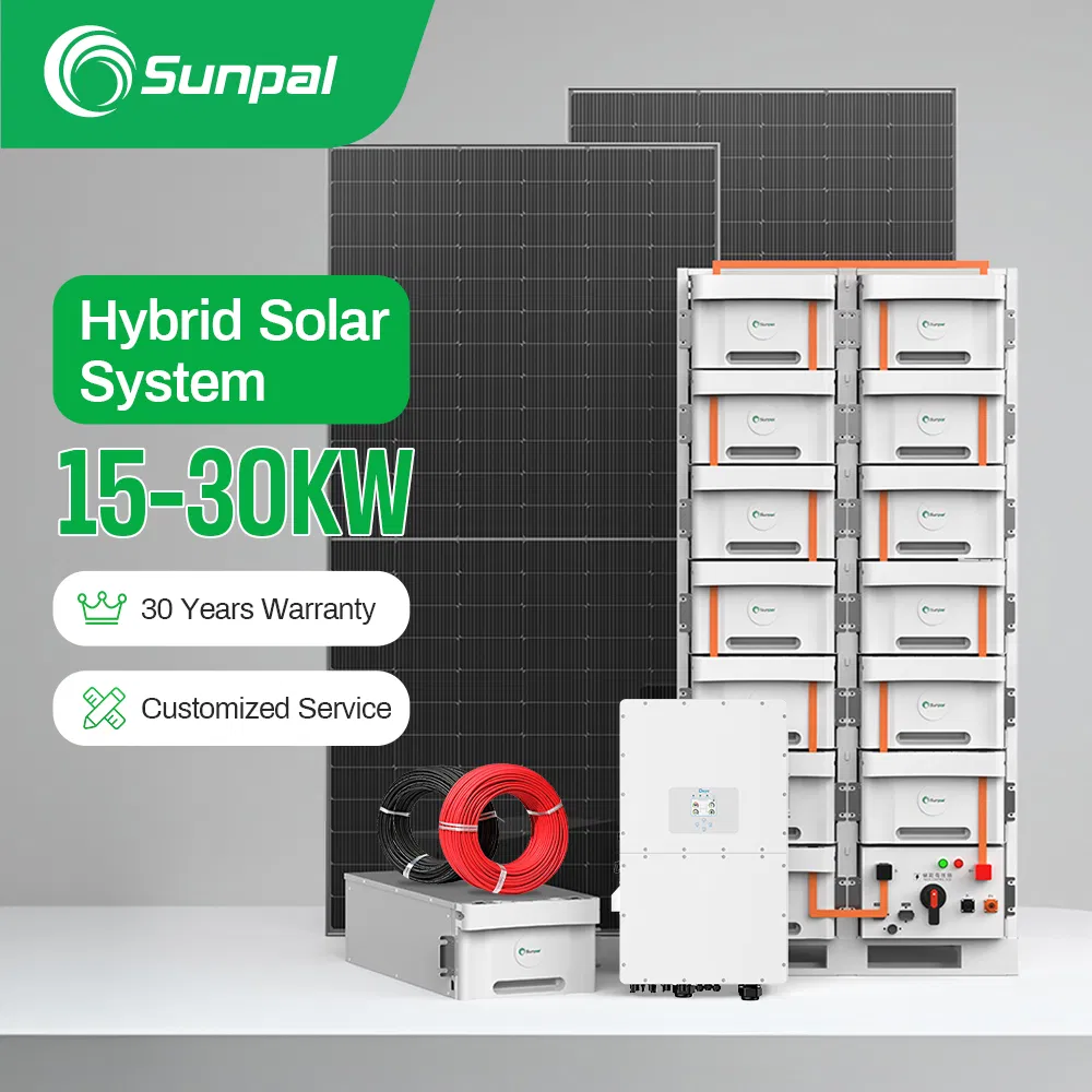 Sunpal All In One Off Grid Solar Hybrid System 15 Kw 20Kw 25Kw 30Kw Solar Power Panel System Kit For Home