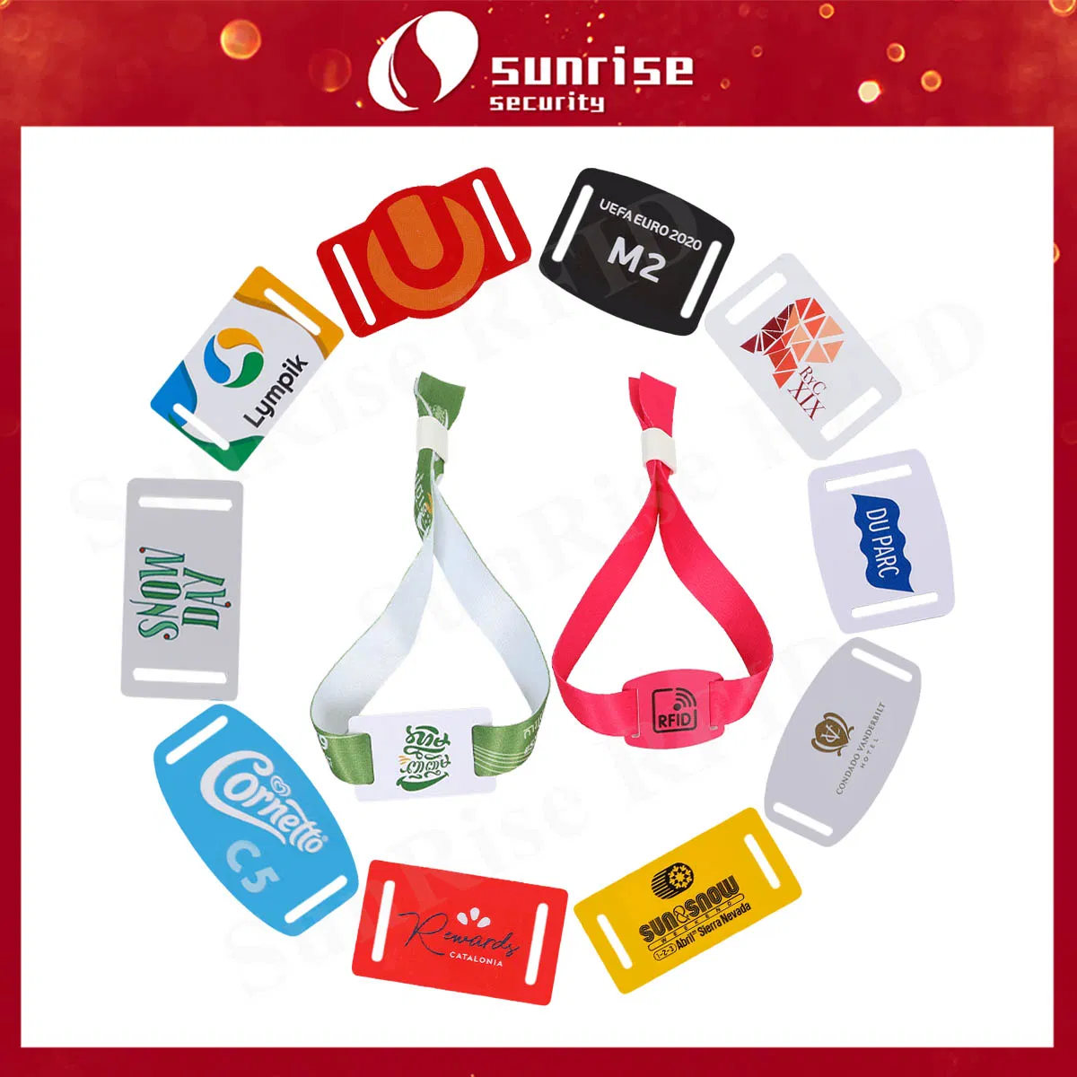 Custom Music Festival Event Fabric NFC Card Bracelet RFID Wristband