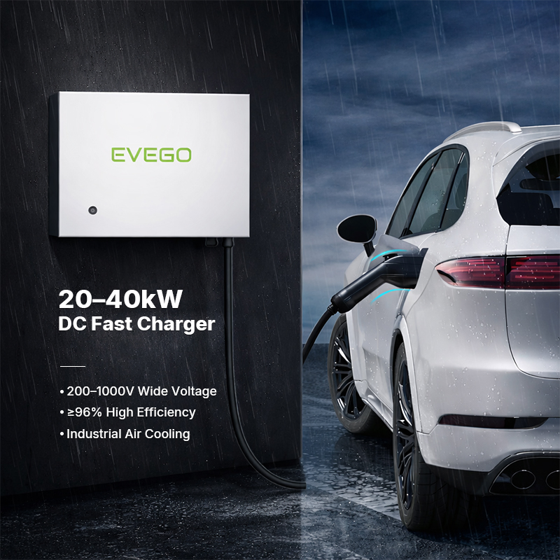 Evego Wallbox Charging Station Evse CCS1 CCS2 Condition DC TUV Certified 20kw 30kw 40kw Wall-Mounted Home Outdoor EV Charger