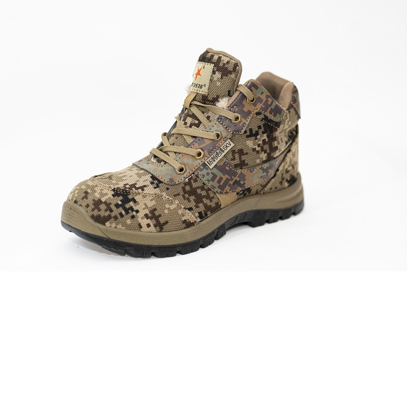 Jihua-106 Winter Insulated Camo Work Boots with Puncture-Resistant Outsole for Forestry, Patrol and Construction