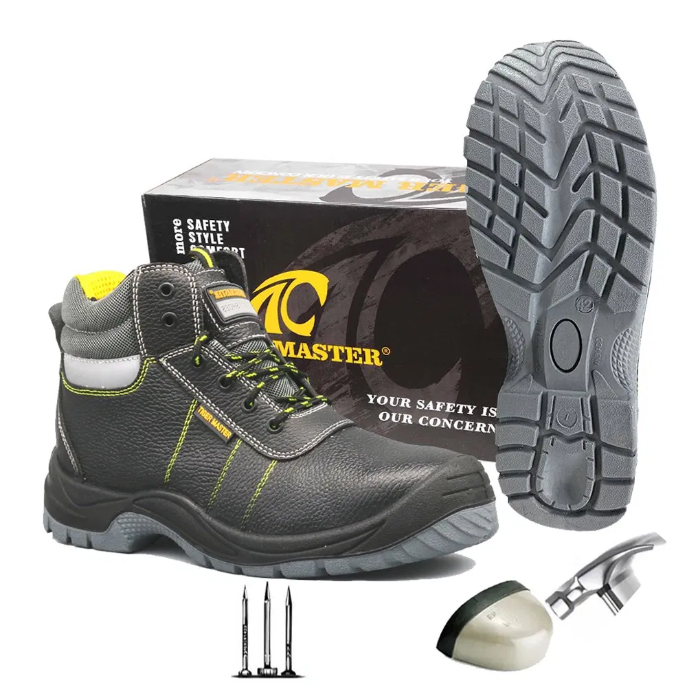 Tiger Master Oil Water Resistant Anti-Slip Steel Toe Prevent Puncture Anti Static Men Construction Industrial Leather Work Safety Boots