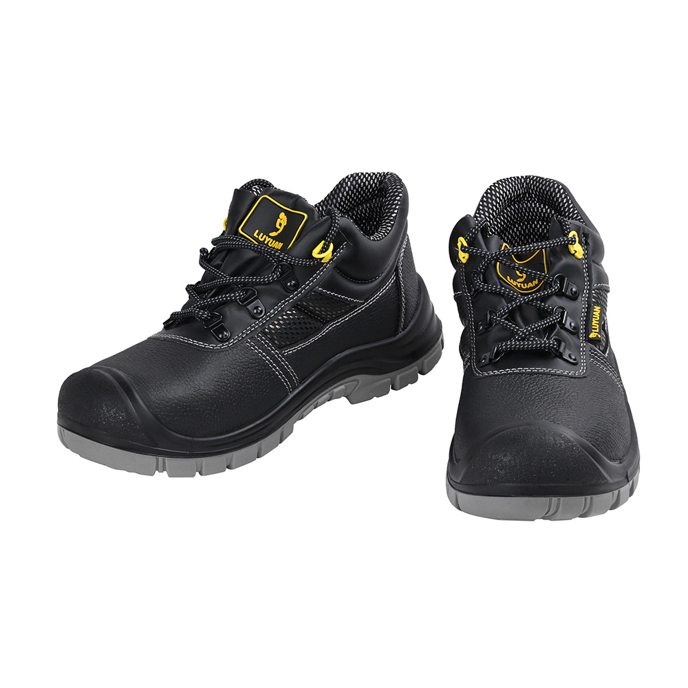 Work Safety Boots Breathable Pu Fit Steel Toe Labor Protective Safety Anti Clid Oil Slip Skid Industrial Fashion Work Boots