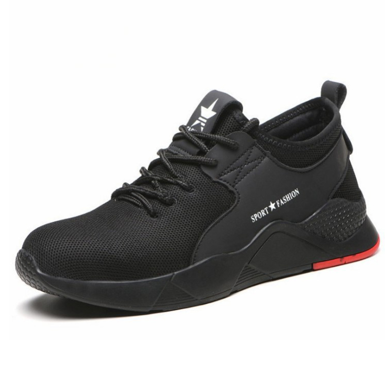 Summer Men Work Breathable Anti-Odor Fashion Shoes With Steel Toe Daily Casual Sneaker Safety Shoes