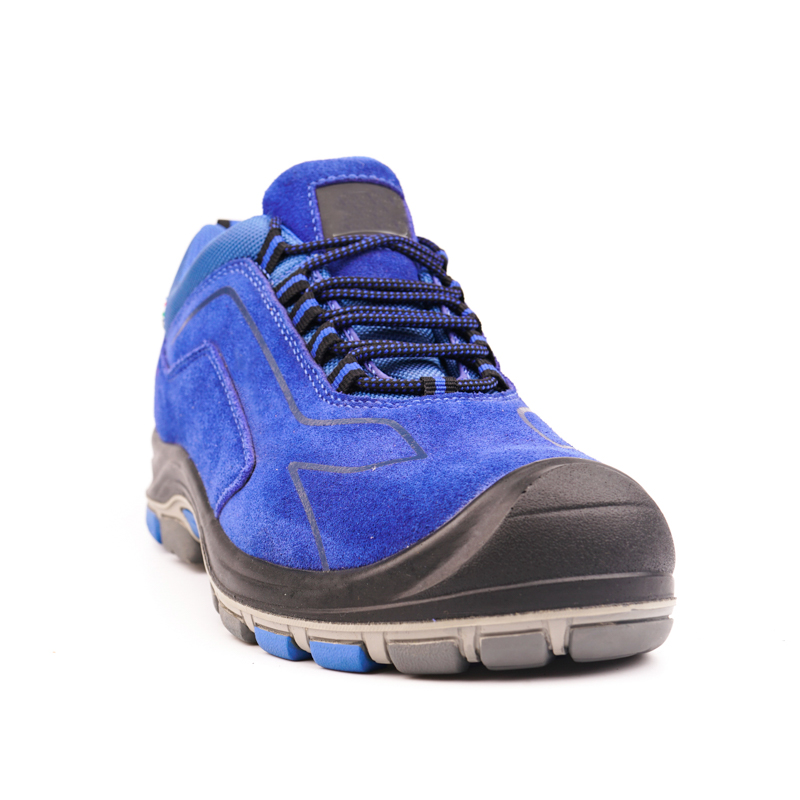 Suede Lightweight Steel Toe Slip Resistant Puncture Proof Construction Safety Work Shoes