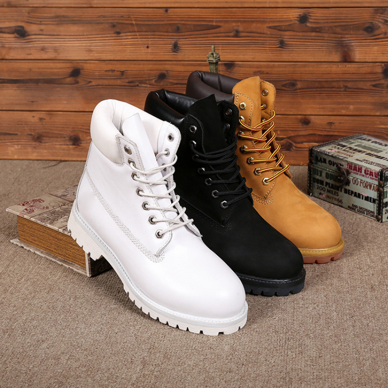 Accept Custom Mens Quality Safety Boots Waterproof Genuine Leather Boots for Men Slip-resistant and Wear-resistant Work Boots