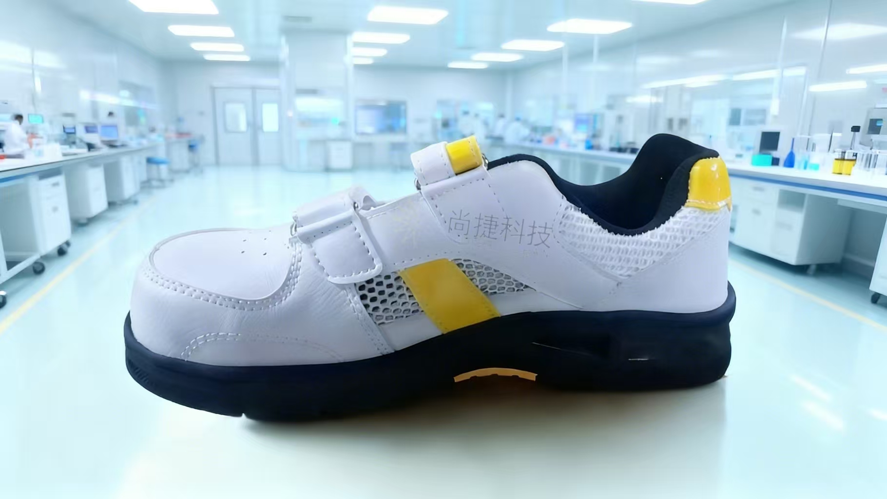 Comfortable White Anti-smash Dustproof Waterproof Non slip ESD Cleanroom Antistatic Work Safety Shoes With Steel Toe Cap