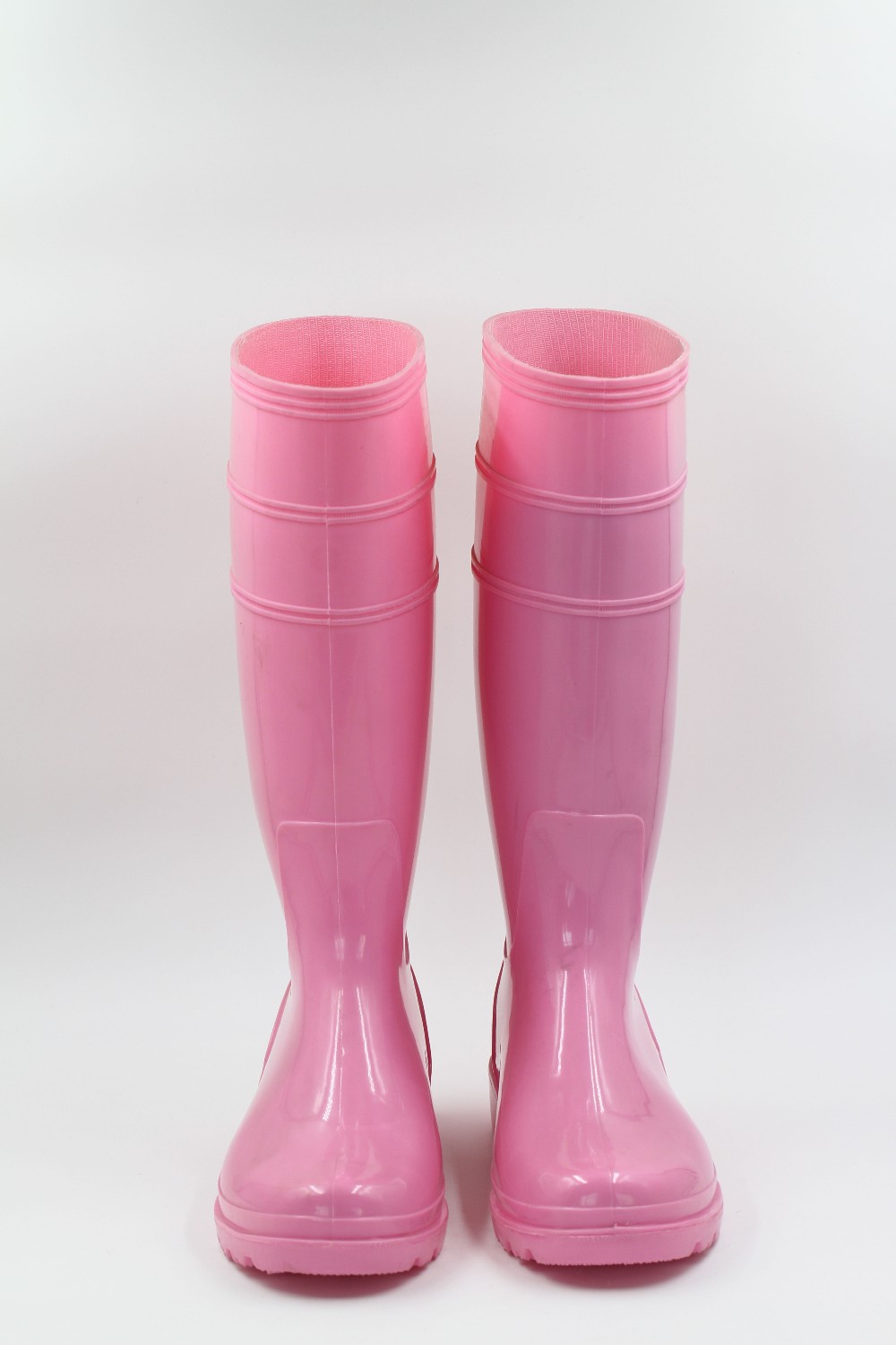 Thick Soled Cheap Popular Designed Unisex Pink Pvc Safety Waterproof Work Fishing Boots Rain Boots Wholesale