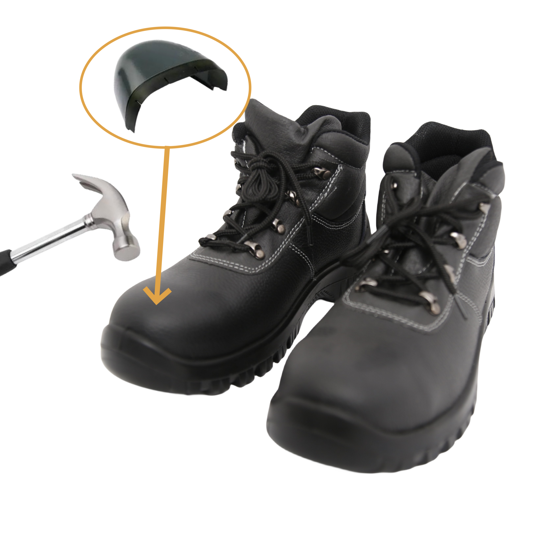 S3 Heavy Industry Anti-Smashing Men's Outdoor Leather Steel Toe Cap Waterproof Upper Boots ESD Safety Shoes
