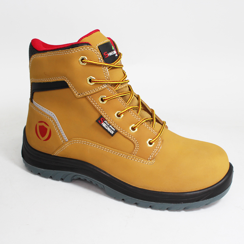 Mens Safety Work Shoess Steel Toe Cap Industrial Boots Genuine Leather