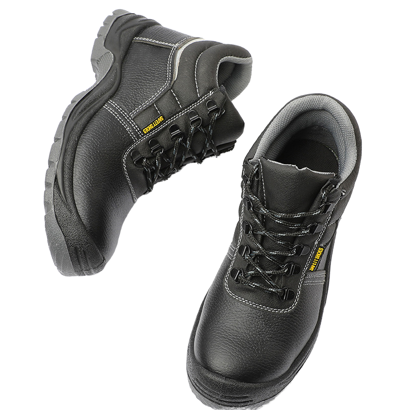 Anti-Smashing High Cut Industrial Construction Boots Waterproof Breathable Leather Iron Steel Soft Safety Shoes