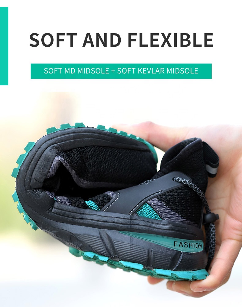 Summer Lightweight Wholesale High Quality Sports Safety Shoes Work Shoes Men China Cheap Black New Designer Men Safety Shoes