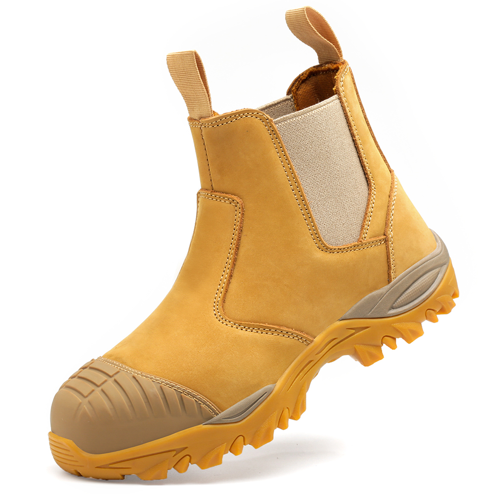 Australia Hot-sale In-stock Slip-on Durable Waterproof Leather Steel Toe Oil Resistant Heavy Duty Safety Boots for Men Custom