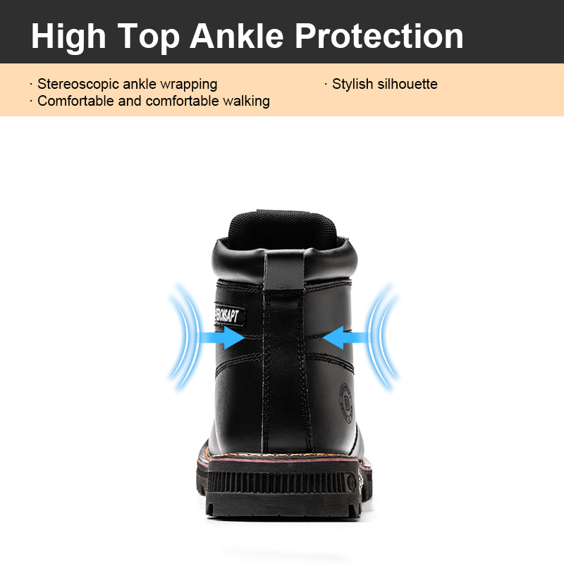 DEBONSAPT 2022 Hot Selling Industrial Protective Breathable Work Mid-cut Boot Casual Trainers Safety Shoes for Men Brown
