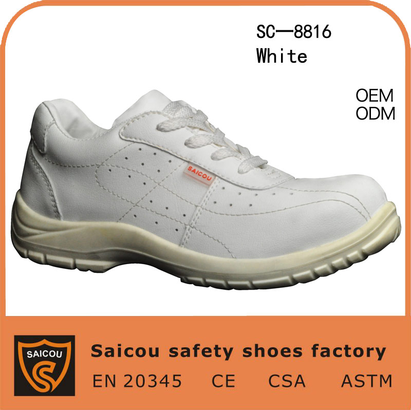 White Color Composite Toe Safety Shoe Manufacturer