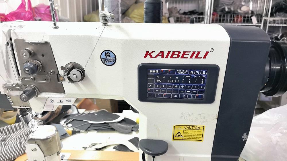 Shoe upper sewing and stitching process at Lento manufacturing plant