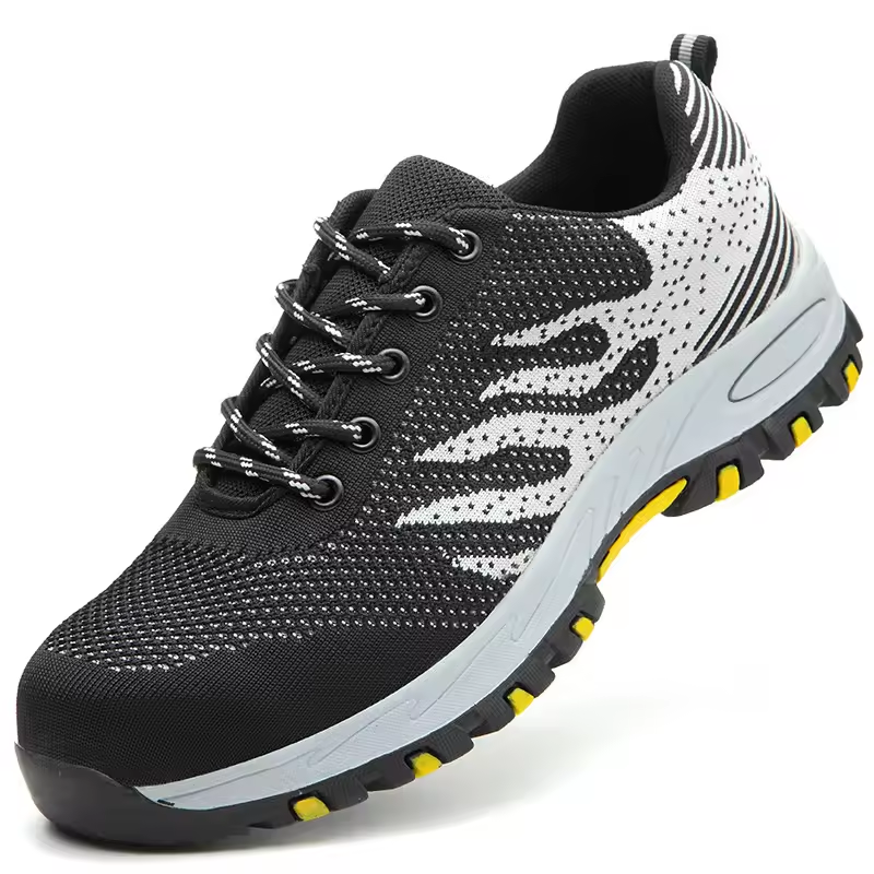 Classic Summer Breathable Sports Style Work Shoes Lightweight Fly Knit Women Work Boots S1P S3 Mens Safety Shoes With Steel Toe