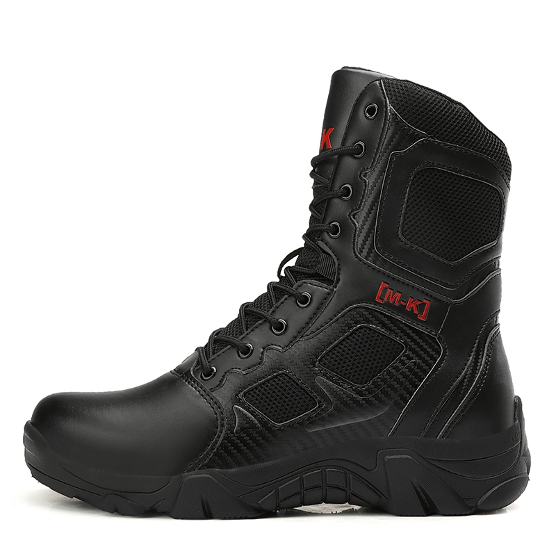 Outdoor Puncture-Resistant High-Top Safety Shoes Men Smashing-Resistant Work Boots