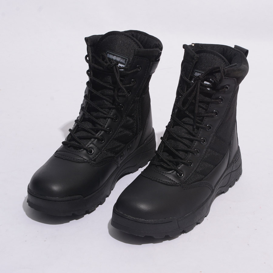 2023 Outdoor Training Camping Waterproof Rubber Leather Boots Tactical Men Desert Jungle Safety Shoes
