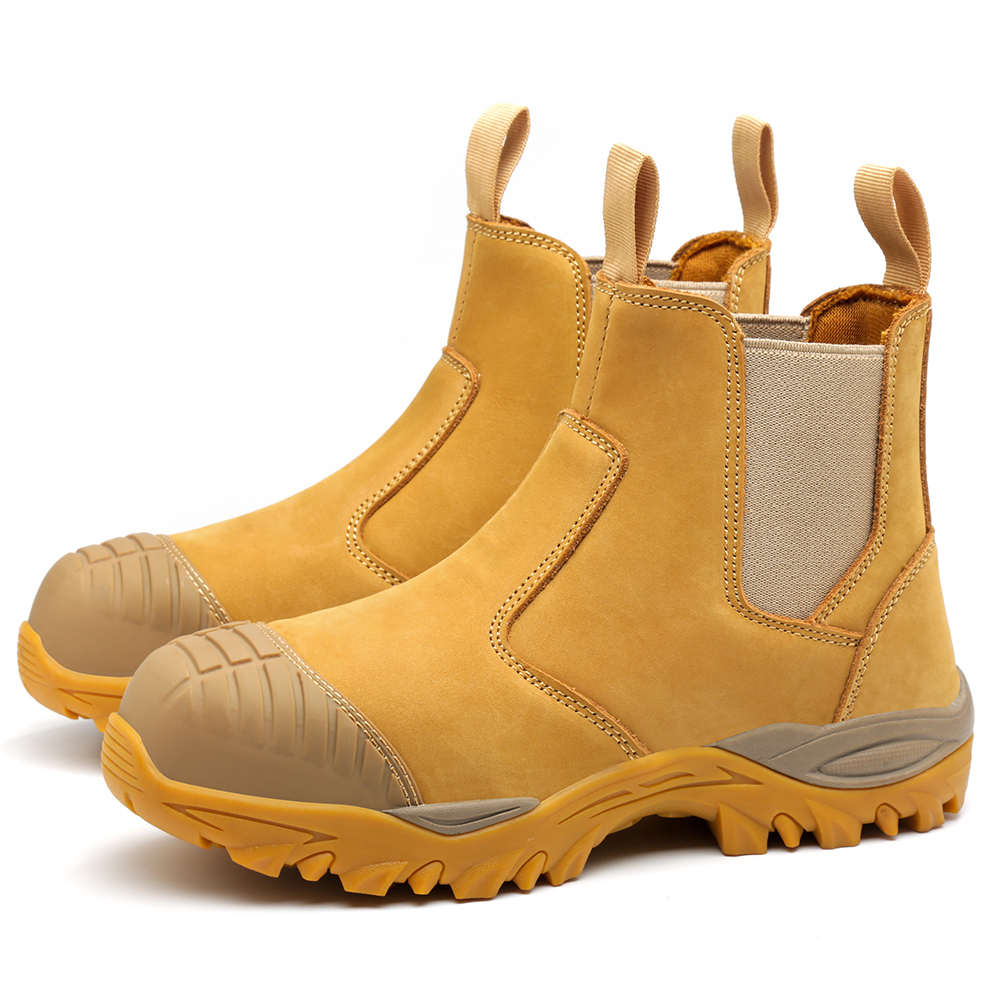 Australia Hot-sale In-stock Slip-on Durable Waterproof Leather Steel Toe Oil Resistant Heavy Duty Safety Boots for Men Custom