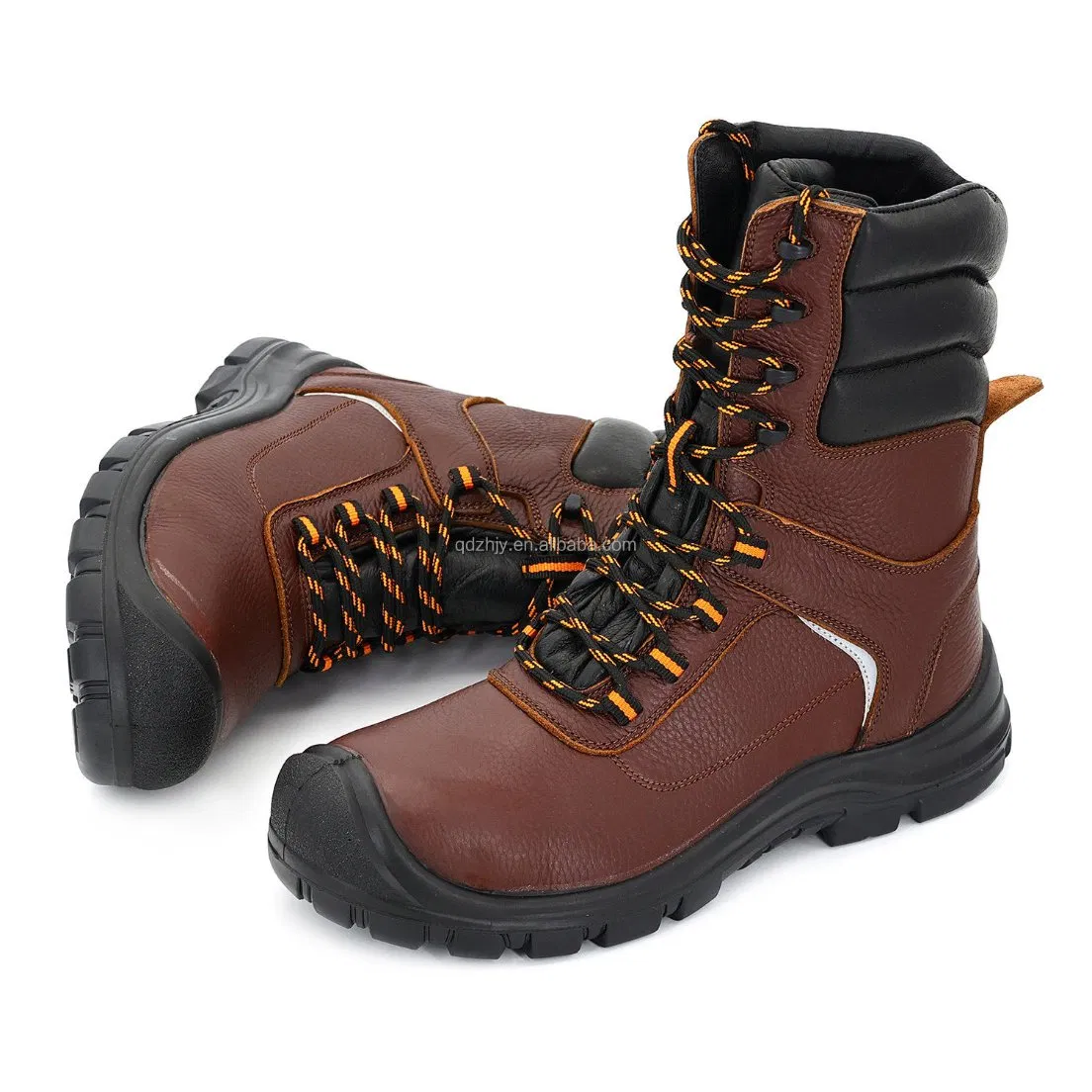 2024 Men's Breathable Leather Steel Toe Safety Work Boots