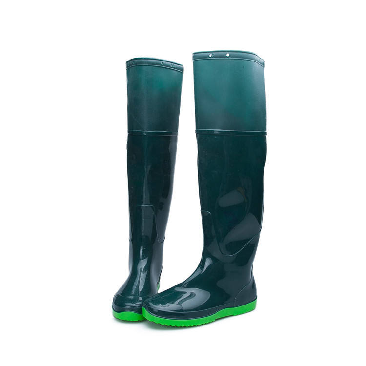 Wholesale New Design Customize Waterproof Non Slip Industrial Safety Boots Knee Rain Shoes for Workers Sepatu Sawah PVC Gumboots