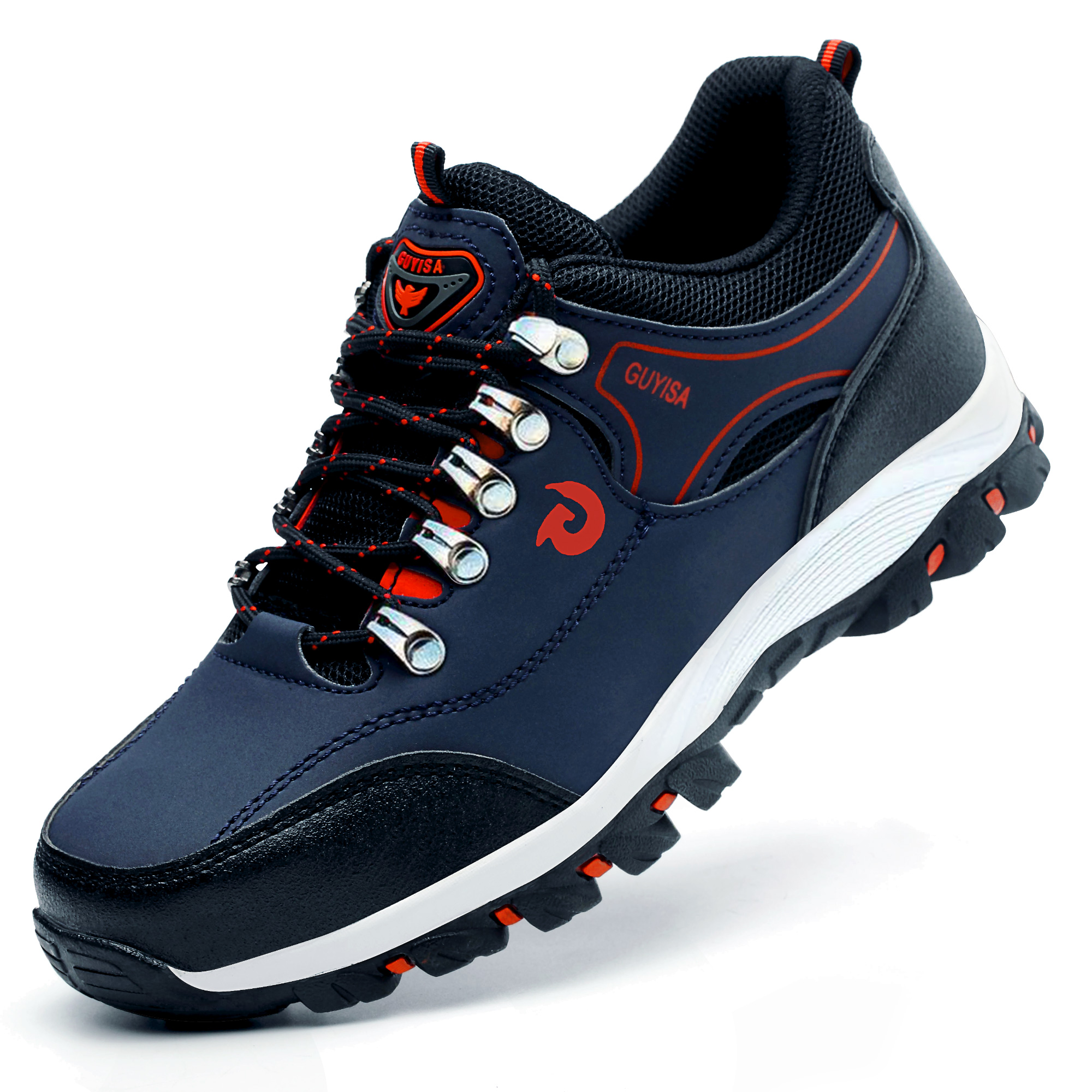 GUYISA All-Season Anti-Puncture Safety Boots Heavy Duty Rubber Work Shoes Metatarsal Guard for Outdoor Foot Protection