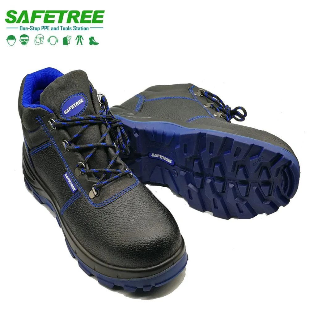 Safetree PPE Industrial&Construction Embossed Leather Safety Boot CE En20345 with Steel Toe