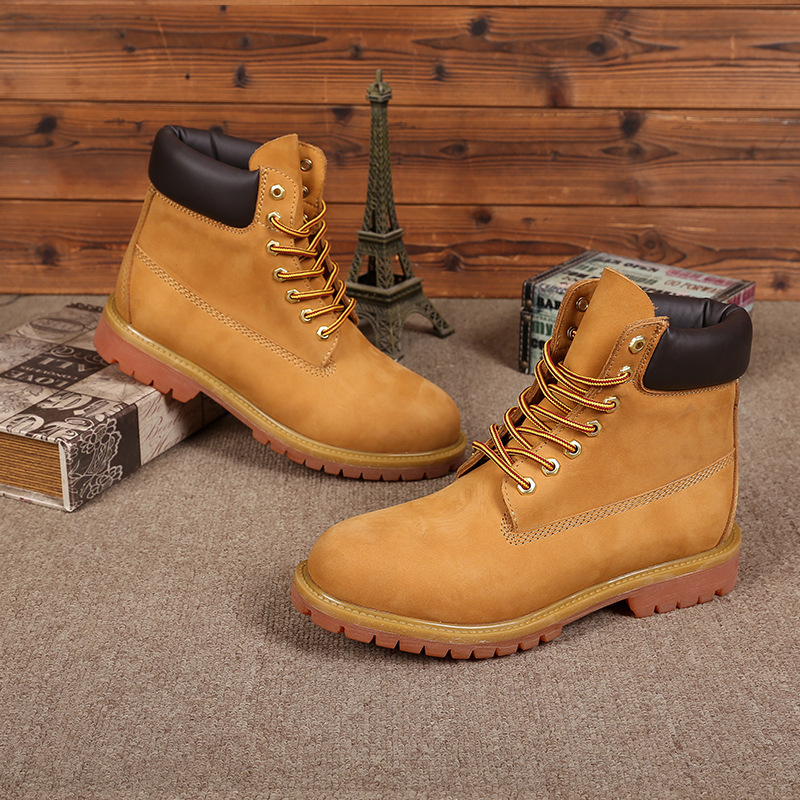 Accept Custom Mens Quality Safety Boots Waterproof Genuine Leather Boots for Men Slip-resistant and Wear-resistant Work Boots