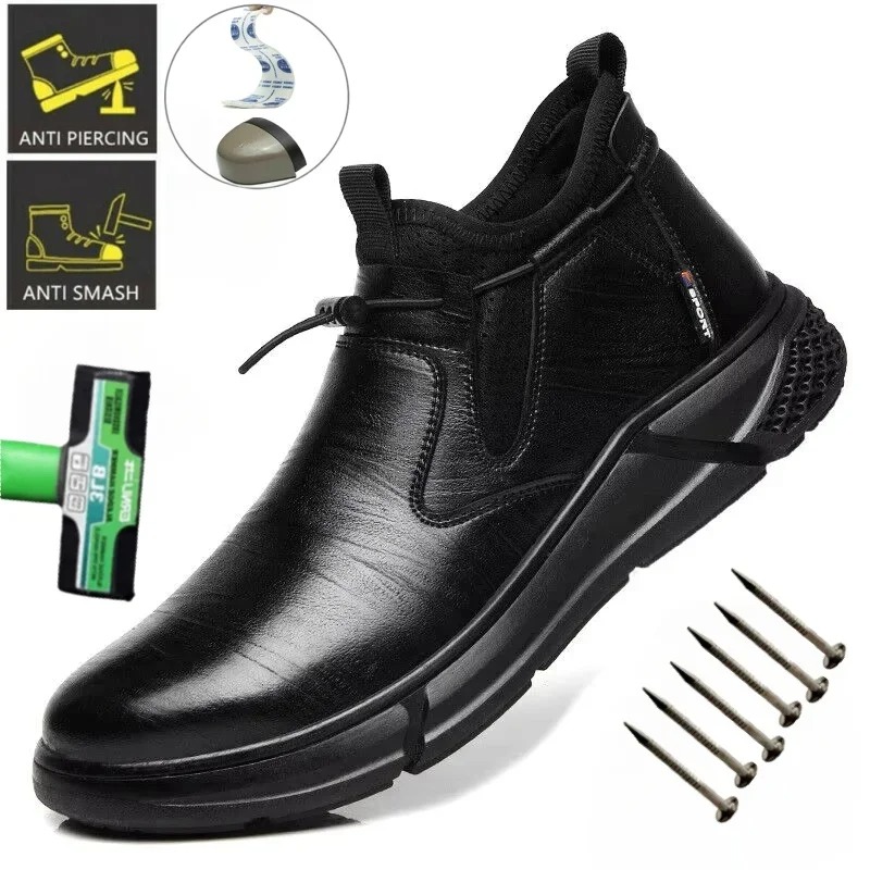 Safety Shoes for Men High Cut Safety Boots Quality Waterproof Safety Boots Industrial Steel Toe Work Boots