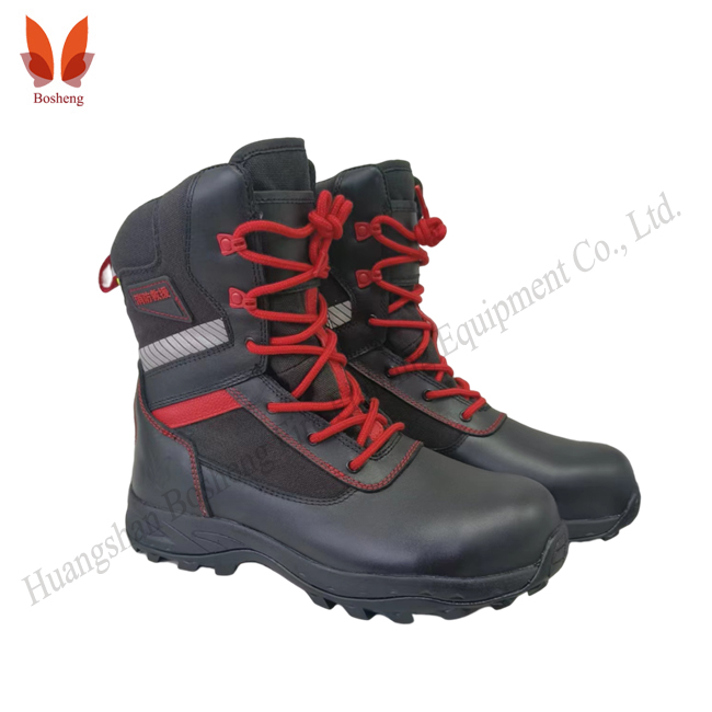 Firefighters' emergency rescue boots, fire rescue boots, safety shoes, carbon fiber toe caps, anti smashing boots