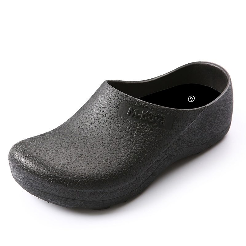 JDS Lightweight EVA Anti-Slip Chef Shoes Safety Stock Shoes Rubber Kitchen Use Breathable