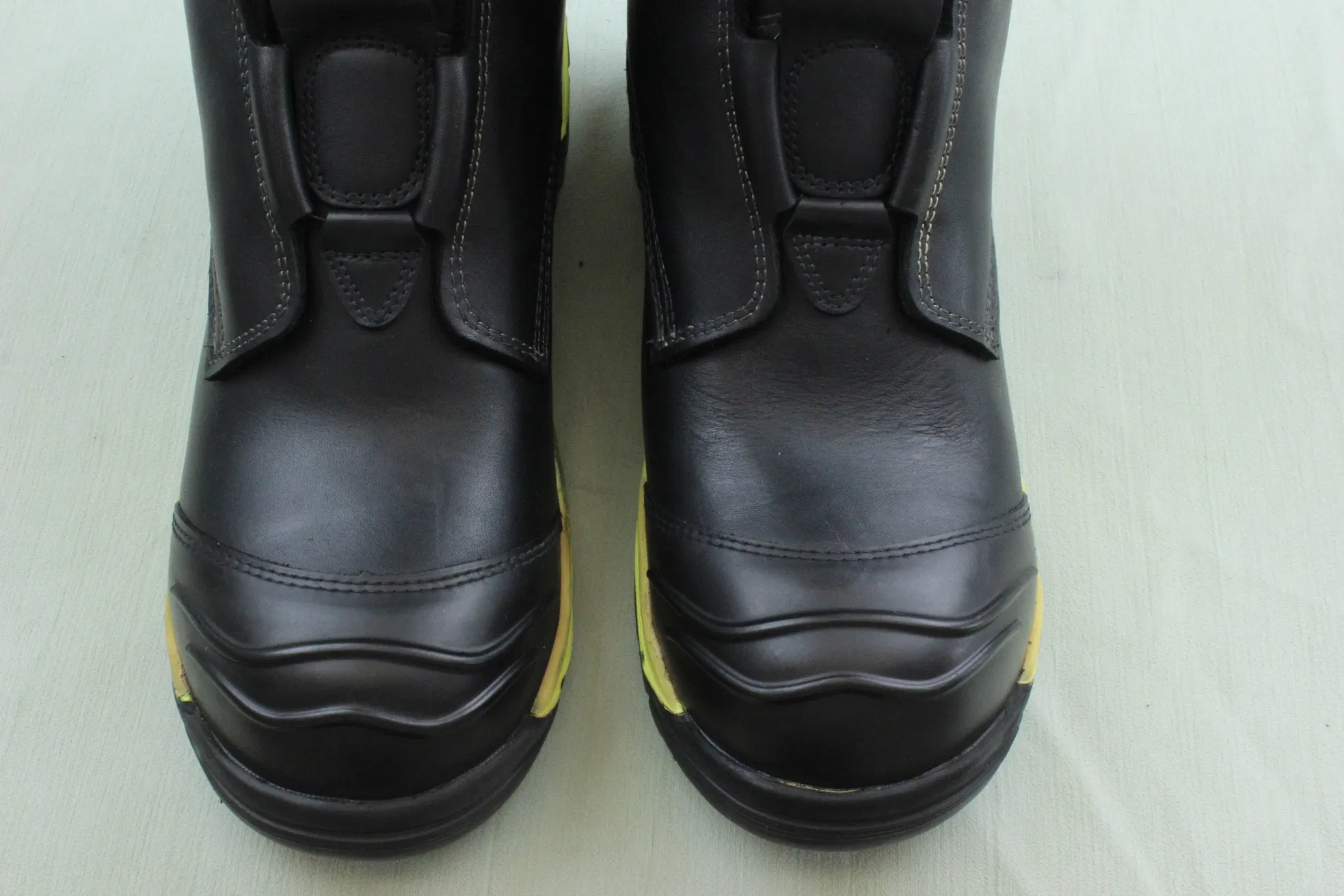 Black Oil Acid Chemical Slip Resistant Waterproof Steel Toe Puncture Proof Reflective Firemen Rubber Boots Fire Fighting Boots with CE