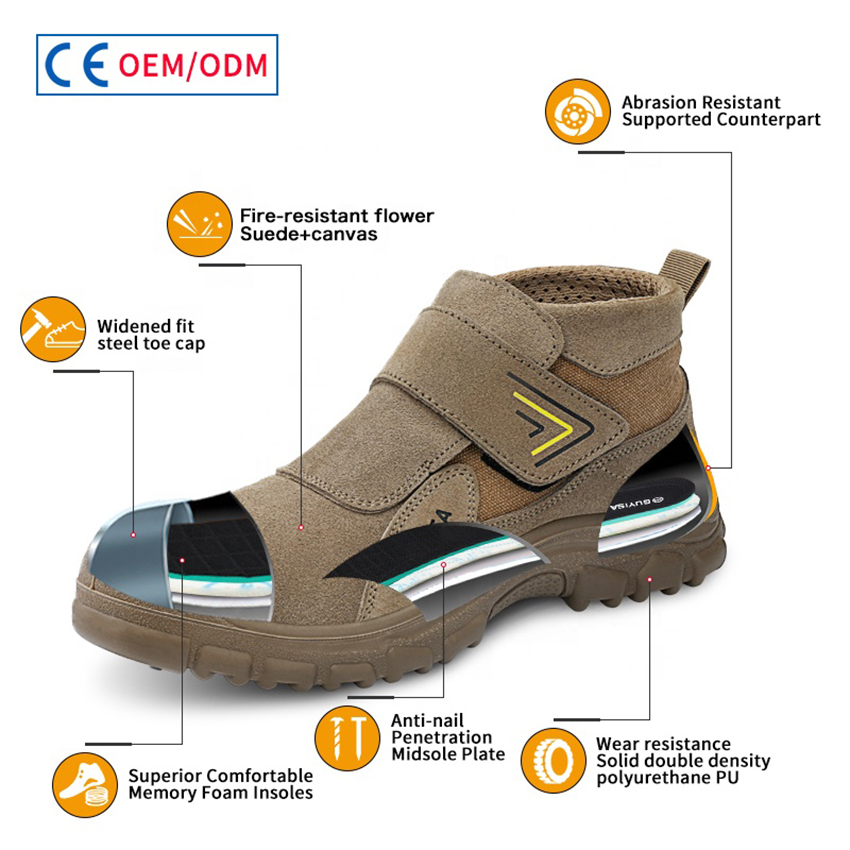 Wear Resistant Labor Protection Shoes Anti Smashing Anti Stabbing Breathable Anti Slip Anti Scalding Safety Protective Shoes