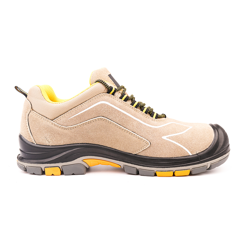 Suede Lightweight Steel Toe Slip Resistant Puncture Proof Construction Safety Work Shoes