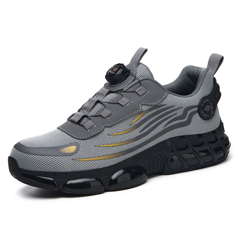 Fashionable New Four Season Steel Toe Safety Shoes, Shoeless Shoe Design, Lightweight, Breathable, Soft Comfortable Work Shoes