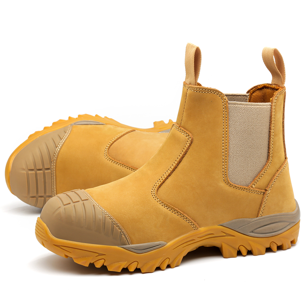 Australia Hot-sale In-stock Slip-on Durable Waterproof Leather Steel Toe Oil Resistant Heavy Duty Safety Boots for Men Custom