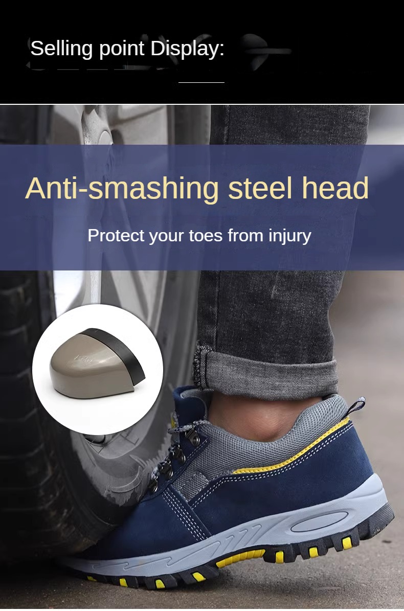 Leather safety shoes