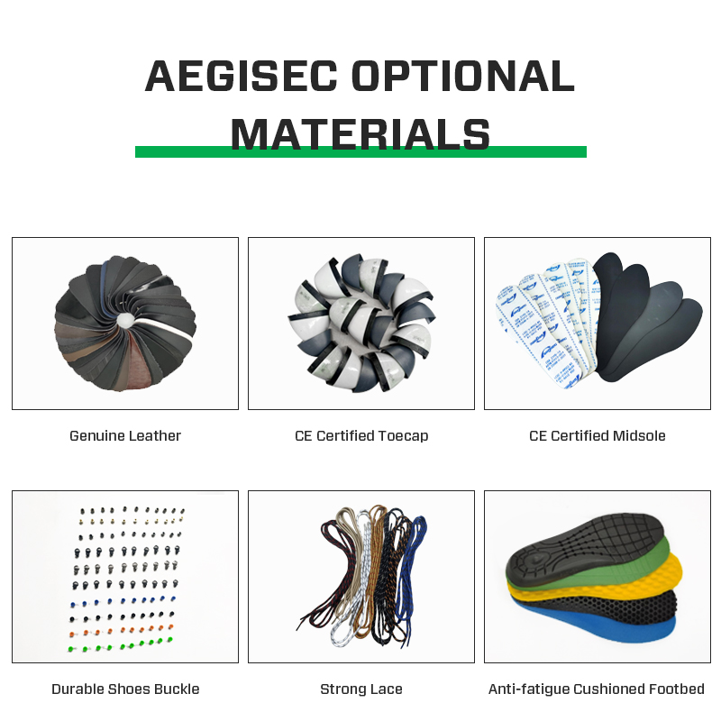 AEGISEC Industrial Steel Toe Safety Shoes Water Repellent Labor protection Slip Resistant Construction Safety Shoes for Men