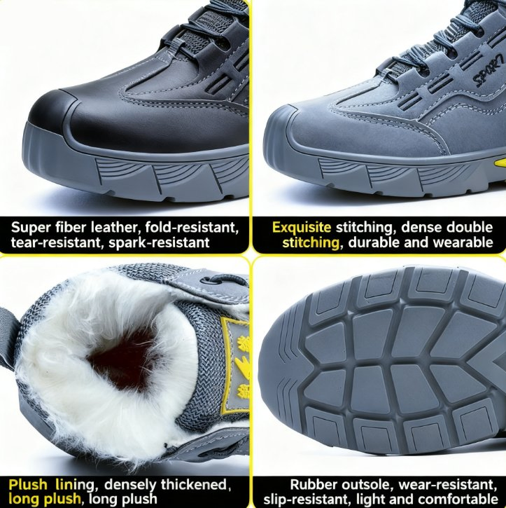 Men's 6kv Electrical Insulated Safety Shoes, Steel Toe Anti-Puncture Work Boots, Suede Upper with Rubber Sole