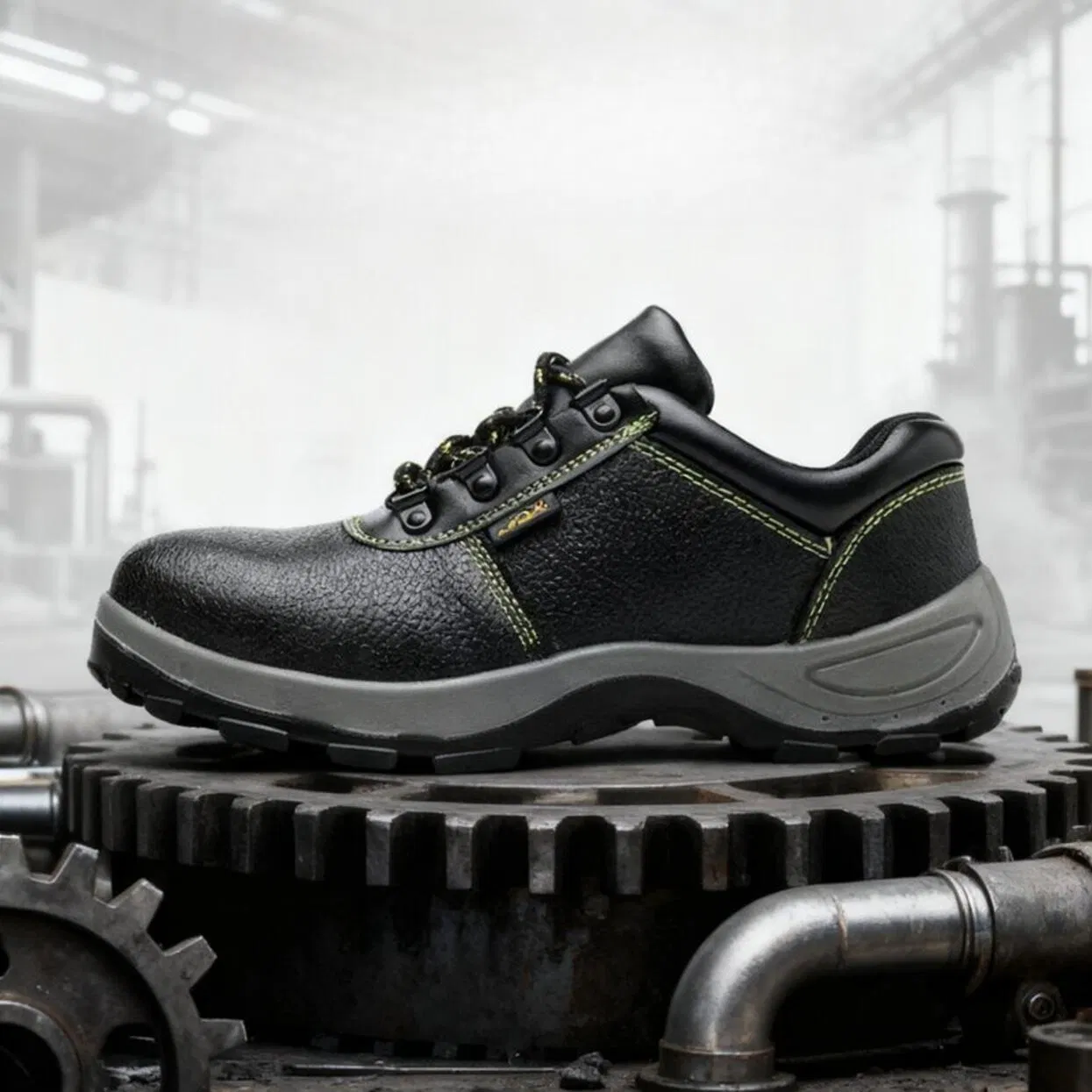 High Visibility Work Boots with Reflective Elements for Road Construction Crews