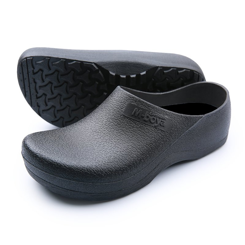 JDS Lightweight EVA Anti-Slip Chef Shoes Safety Stock Shoes Rubber Kitchen Use Breathable