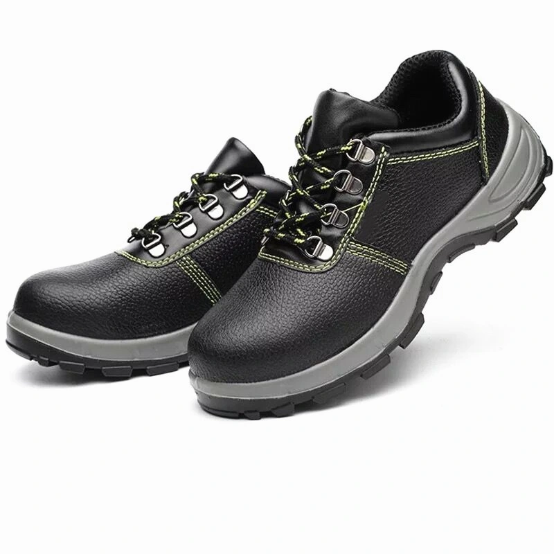 Genuine Leather Safety Shoes Steel Toe Steel Sole Work Safety Boots