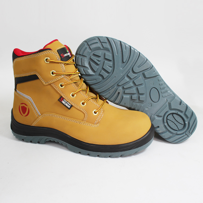 Mens Safety Work Shoess Steel Toe Cap Industrial Boots Genuine Leather