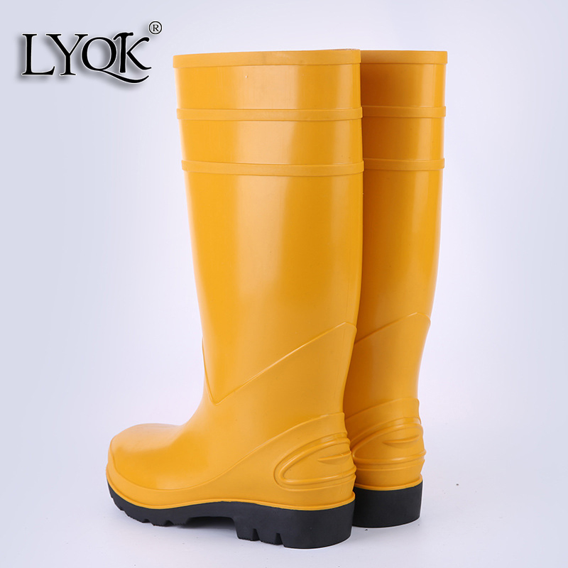 803 Double Steel Toe Midsole Waterproof Rubber PVC Working Protective Rain Boots