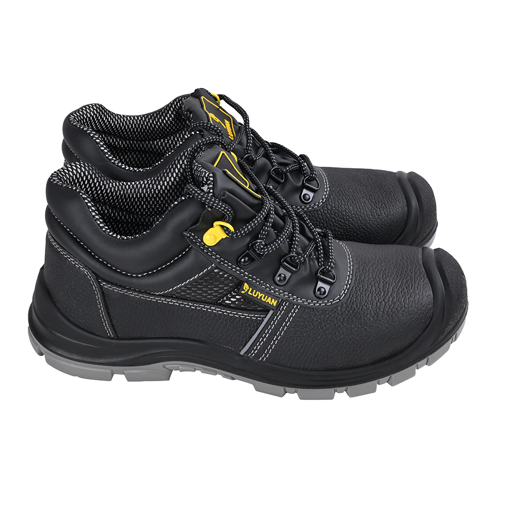 Work Safety Boots Breathable Pu Fit Steel Toe Labor Protective Safety Anti Clid Oil Slip Skid Industrial Fashion Work Boots