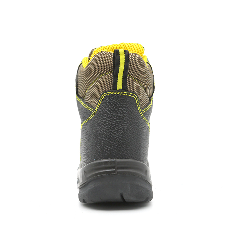 Heat Resistant Anti Slip Oil Acidproof Soft Rubber Sole Black Leather Antistatic Composite Toe Prevent Puncture Mining Safety Boots for Men